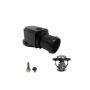 Granatelli Motor Sports 430160B Granatelli 18-19 Jeep Trackhawk Billet Thermostat Housing w/160 Deg Thermostat - Black