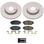PowerStop CRK8755 Genuine Geomet Coated Rotor and Low-Dust Ceramic Brake Pad Kit
