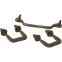 Kentrol 87-95 Jeep Wrangler YJ Windshield Tie Down Kit - Powdercoat Black