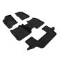 3D Maxpider 09-19 Ford Flex w Center Console Elegant 1st 2nd 3rd (2 Eyelets) -Floor Mat Set (Black)