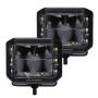 Go Rhino 750700321SCS Xplor Blackout Series Cube LED Sideline Spot Light Kit (Surface Mount) 4x3 - Blk (Pair)