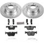 PowerStop K6656 Z23 Daily Driver Carbon-Fiber Ceramic Brake Pad and Drilled & Slotted Rotor Kit