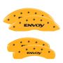 MGP 4 Caliper Covers Engraved Front & Rear Envoy Yellow Finish Black Char 2009 GMC Envoy