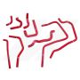 Mishimoto 01-05 Subaru WRX Red Silicone Ancillary Hoses