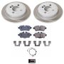 PowerStop SC6281 Semi-Coated Rotor and Low-Dust Ceramic Brake Pad Kit