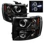 SPYDER 5009494 Projector Headlights - LED Halo - Black