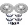 PowerStop K6041 Z23 Daily Driver Carbon-Fiber Ceramic Brake Pad and Drilled & Slotted Rotor Kit
