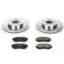 PowerStop K1184 Z23 Daily Driver Carbon-Fiber Ceramic Brake Pad and Drilled & Slotted Rotor Kit
