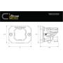 Diode Dynamics DD6851S Stage Series C1 LED Pod - Yellow SAE Fog Flush ABL Each