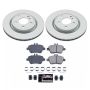 PowerStop CRK7378 Genuine Geomet Coated Rotor and Carbon-Fiber Ceramic Brake Pad Kit