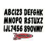Hardline BLK200EC Boat Lettering Registration Kit 3 in. - 200 Black Solid