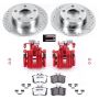 PowerStop KC4845-26 Z26 Street Performance Ceramic Brake Pad, Drilled Slotted Rotor, and Caliper Kit