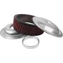 ALLSTAR PERFORMANCE ALL25922 LW 14in A/C Kit Plain 4in Washable Element