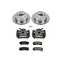 PowerStop KCOE155 OE Stock Replacement Low-Dust Ceramic Brake Pad, Rotor and Caliper Kit