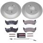 PowerStop ESK866 Genuine Geomet Coated Rotors, ECE-R90 Brake Pads + Hardware Kit