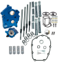 S&S Cycle 310-1265 2017+ M8 Water Cooled Model Cam Chest Kit w/o Cam - Chrome Pushrod Tubes & Chain Tensioner