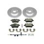 PowerStop ESK6741 Genuine Geomet Coated Rotors, ECE-R90 Brake Pads + Hardware Kit
