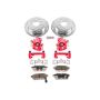 PowerStop KC408-26 Z26 Street Performance Ceramic Brake Pad, Drilled Slotted Rotor, and Caliper Kit