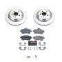 PowerStop ESK7438 Genuine Geomet Coated Rotors, ECE-R90 Brake Pads + Hardware Kit