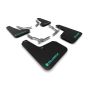 Rally Armor MF27-UR-BLK/TL-X Black Mud Flap/Altered Font Teal Logo