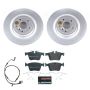 PowerStop ESK7733 Genuine Geomet Coated Rotors, ECE-R90 Brake Pads + Hardware Kit