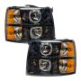 Oracle Lighting 7105-003 SMD Pre-Assembled Headlights, Black, Round Style, Red