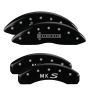 MGP 36014SLCSBK 4 Caliper Covers Engraved Front Lincoln Engraved Rear MKS Black finish silver ch