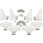 Kentrol 07-18 Jeep Wrangler JK Body Door Hinge Set 8 Pieces 4 Door - Polished Silver