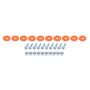ALLSTAR PERFORMANCE ALL18689 Countersunk Bolt Kit Fluorescent Orange 10pk