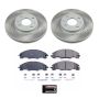 PowerStop SC4726 Semi-Coated Rotor and Low-Dust Ceramic Brake Pad Kit