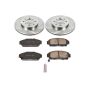 PowerStop KOE692 OE Stock Replacement Low-Dust Ceramic Brake Pad and Rotor Kit