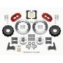 Wilwood 140-15199-R Narrow Superlite 6R Front Hub Kit 12.88in Red 65-72 CDP C Body -Drum