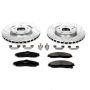 PowerStop K1417 Z23 Daily Driver Carbon-Fiber Ceramic Brake Pad and Drilled & Slotted Rotor Kit