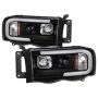 SPYDER 5084606 Light Bar Projector Headlights - Black