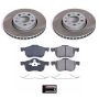 PowerStop SC3004 Semi-Coated Rotor and Low-Dust Ceramic Brake Pad Kit