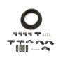 LS Steam Line Plumbing Kit Blk Nylon Braided