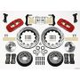 Wilwood 140-10920-DR AERO6 Front Hub Kit 14.00 Drilled Red 67-69 Camaro 64-72 Nova Chevelle