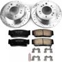 PowerStop K5910 Z23 Daily Driver Carbon-Fiber Ceramic Brake Pad and Drilled & Slotted Rotor Kit
