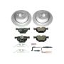PowerStop ESK5491 Genuine Geomet Coated Rotors, ECE-R90 Brake Pads + Hardware Kit