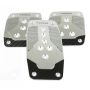 NRG Aluminum Sport Pedal M/T - Silver w/Black Carbon