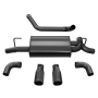 CORSA Performance 21014BLK Corsa 2018-2024 Jeep Wrangler JL 2.5in Dual Rear Exit Black Tips Sport Axle-Back Exhaust
