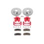 PowerStop KC1714-26 Z26 Street Performance Ceramic Brake Pad, Drilled Slotted Rotor, and Caliper Kit