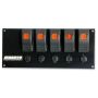 Moroso 74181 Rocker Switch Panel - Flat Surface Mount - LED - 3-3/8in x 8in - Five On/Off Switches