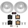 PowerStop CRK6698 Genuine Geomet Coated Rotor and Carbon-Fiber Ceramic Brake Pad Kit