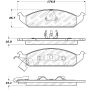 Stoptech 305.06500 Street Select Brake Pads - Front