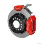 Wilwood 140-14224-R Forged Dynalite P/S Rear Kit w/MC4 P-Brake Red Chev 12 Bolt w/Clip Eliminator