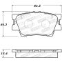 Stoptech 308.16320 Street Brake Pads - Rear