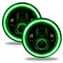 7in High Powered LED Headlights Black Bezel