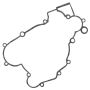 Vertex Pistons 816138 Vertex Gaskets 14-17 Husqvarna TC 85 Inner Clutch - Side Cover Gasket Kit