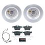 PowerStop ESK7733 Genuine Geomet Coated Rotors, ECE-R90 Brake Pads + Hardware Kit